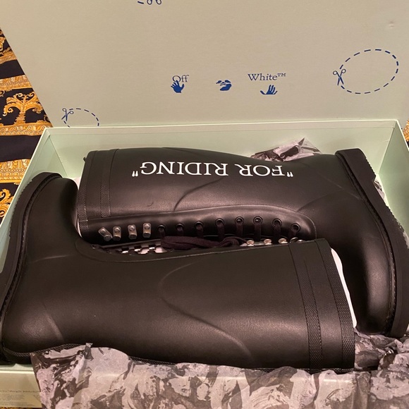 🎉HP🎉 Off-White For Riding Wellington Tall Boots - Picture 6 of 8